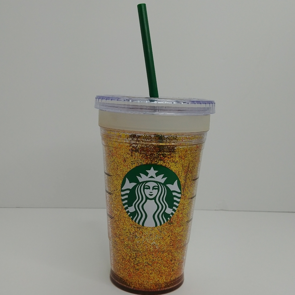 Starbucks 2011 Holiday Gold Glitter 16 oz Tumbler - Picture 1 of 8